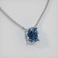 1.20 Ct. Gemstone Necklace, 18K White Gold 2