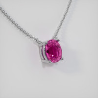 1.45 Ct. Sapphire Necklace, 18K White Gold 2