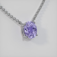 2.31 Ct. Sapphire Necklace, 18K White Gold 2