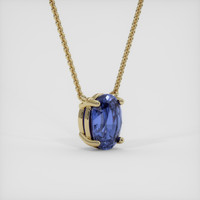 1.36 Ct. Purplish Blue Cobalt Spinel Necklace, 14K Yellow Gold 2