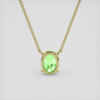 1.64 Ct. Green Tsavorite Garnet Necklace, 14K Yellow Gold 4