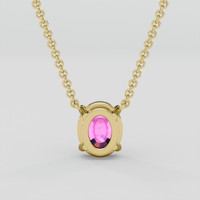 5.24 Ct. Pink Spinel Necklace, 14K Yellow Gold 4