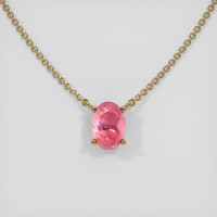 0.89 Ct. Sapphire Necklace, 14K Yellow Gold 1