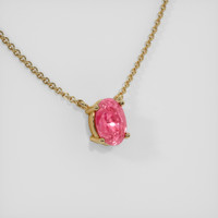 0.89 Ct. Sapphire Necklace, 14K Yellow Gold 2