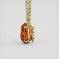 5.57 Ct. Orange Sapphire Necklace, 14K Yellow Gold 3