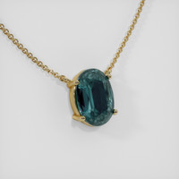 3.24 Ct. Sapphire Necklace, 14K Yellow Gold 2