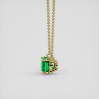 1.21 Ct. Emerald Necklace, 18K Yellow Gold 3