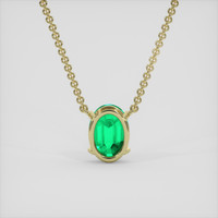 2.27 Ct. Emerald Necklace, 18K Yellow Gold 4