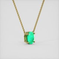 2.07 Ct. Emerald Necklace, 18K Yellow Gold 2