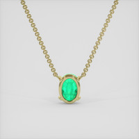 2.07 Ct. Emerald Necklace, 18K Yellow Gold 4