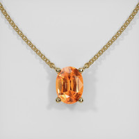 0.93 Ct. Gemstone Necklace, 18K Yellow Gold 1
