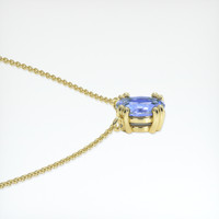 0.85 Ct. Blue Sapphire Necklace, 18K Yellow Gold 3