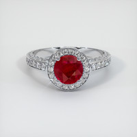 1.49 Ct. Ruby Ring, Platinum 950 1