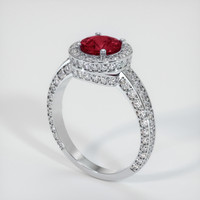 1.49 Ct. Ruby Ring, 10K White Gold 2