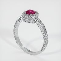 0.61 Ct. Ruby Ring, 14K White Gold 2