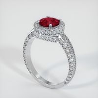 1.49 Ct. Ruby Ring, 14K White Gold 2