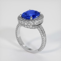 4.25 Ct. Sapphire Ring, 14K White Gold 2