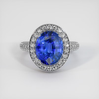 4.25 Ct. Sapphire Ring, 18K White Gold 1