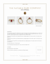 Ruby Ring 0.46 Ct., 14K Yellow Gold Appraisal