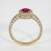 0.61 Ct. Ruby Ring, 18K Yellow Gold 3