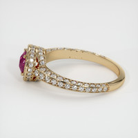 0.61 Ct. Ruby Ring, 18K Yellow Gold 4