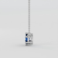 0.49 Ct. Blue Sapphire Necklace, Platinum 950 3