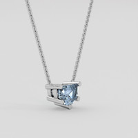 0.60 Ct. Blue Sapphire Necklace, Platinum 950 2