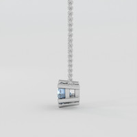0.60 Ct. Blue Sapphire Necklace, Platinum 950 3