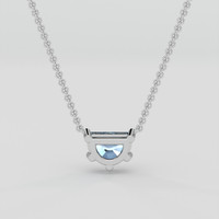 0.60 Ct. Blue Sapphire Necklace, Platinum 950 4