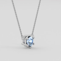 0.50 Ct. Blue Sapphire Necklace, Platinum 950 2