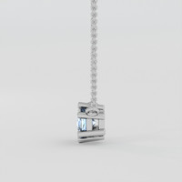 0.50 Ct. Blue Sapphire Necklace, Platinum 950 3