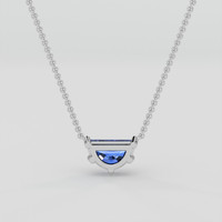 0.91 Ct. Blue Sapphire Necklace, Platinum 950 4