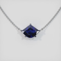 1.70 Ct. Sapphire Necklace, 14K White Gold 1