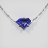 2.41 Ct. Sapphire Necklace, 14K White Gold 1