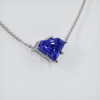 2.41 Ct. Sapphire Necklace, 14K White Gold 2
