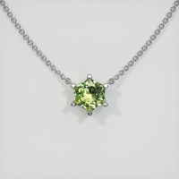 0.76 Ct. Sapphire Necklace, 14K White Gold 1