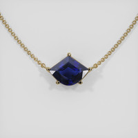 1.70 Ct. Sapphire Necklace, 14K Yellow Gold 1