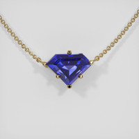2.41 Ct. Sapphire Necklace, 14K Yellow Gold 1