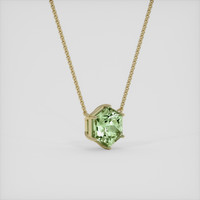 10.31 Ct. Green Prasiolite Necklace, 14K Yellow Gold 2