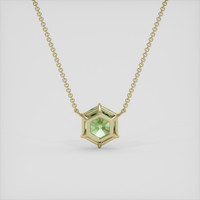 10.31 Ct. Green Prasiolite Necklace, 14K Yellow Gold 4