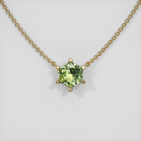 0.76 Ct. Sapphire Necklace, 14K Yellow Gold 1