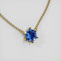 0.49 Ct. Sapphire Necklace, 18K Yellow Gold 2
