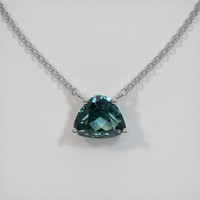 0.87 Ct. Sapphire Necklace, Platinum 950 1
