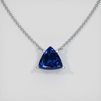 0.87 Ct. Sapphire Necklace, 14K White Gold 1