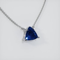 0.87 Ct. Sapphire Necklace, 14K White Gold 2
