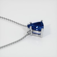 0.87 Ct. Sapphire Necklace, 14K White Gold 3