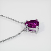 0.73 Ct. Sapphire Necklace, 14K White Gold 3