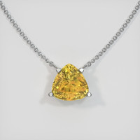 1.84 Ct. Yellow Sapphire Necklace, 14K White Gold 1