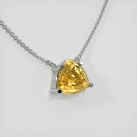 1.84 Ct. Yellow Sapphire Necklace, 14K White Gold 2