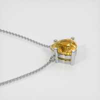 1.84 Ct. Yellow Sapphire Necklace, 14K White Gold 3